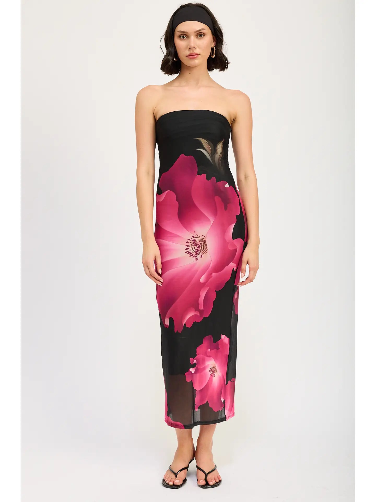 Hibiscus Haze Nesh Midi Dress