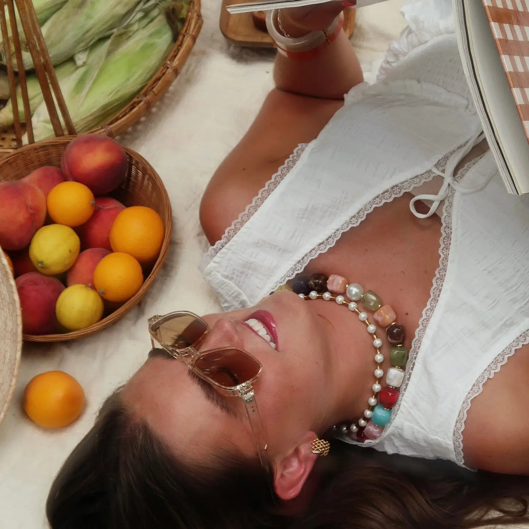 Livi Beaded Necklace : Hypoallergenic and Water Resistant