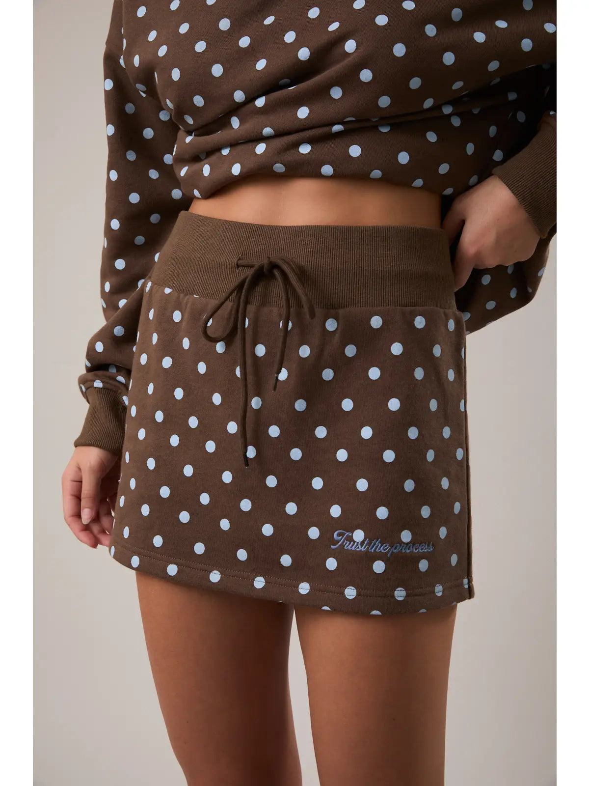 "Trust the Process" Embo Shorts Inside Mini Skirt