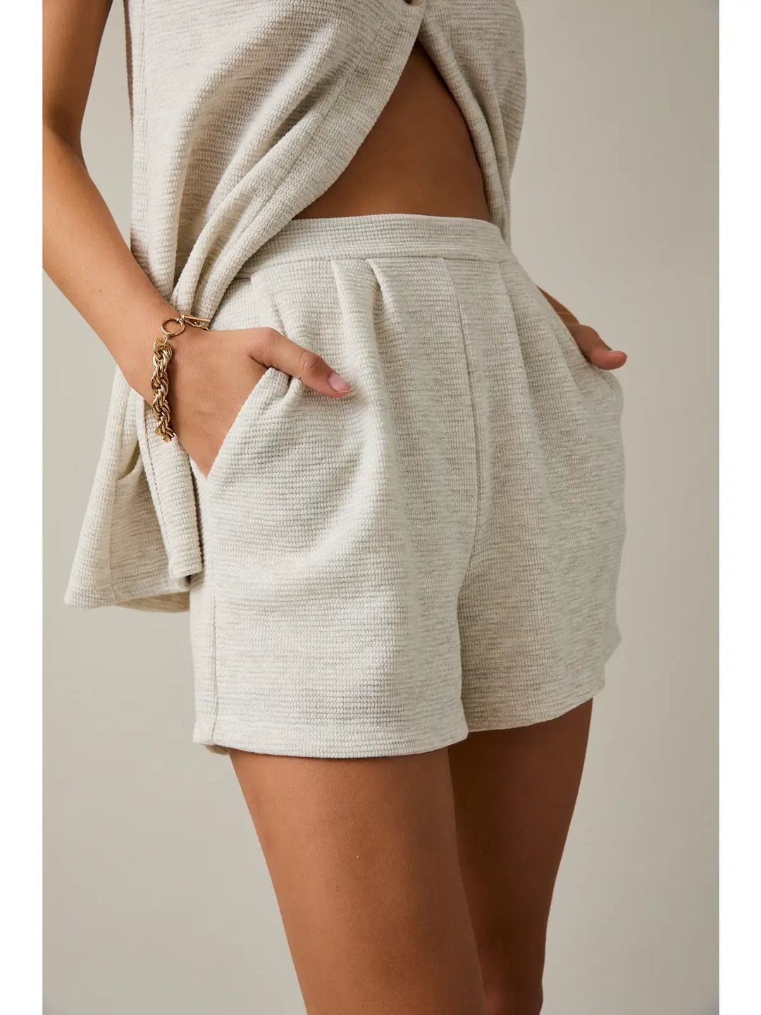 Pleated Detail Shorts