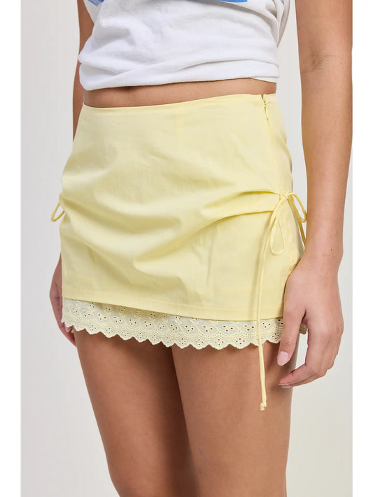 Butter Mini Lace Skirt