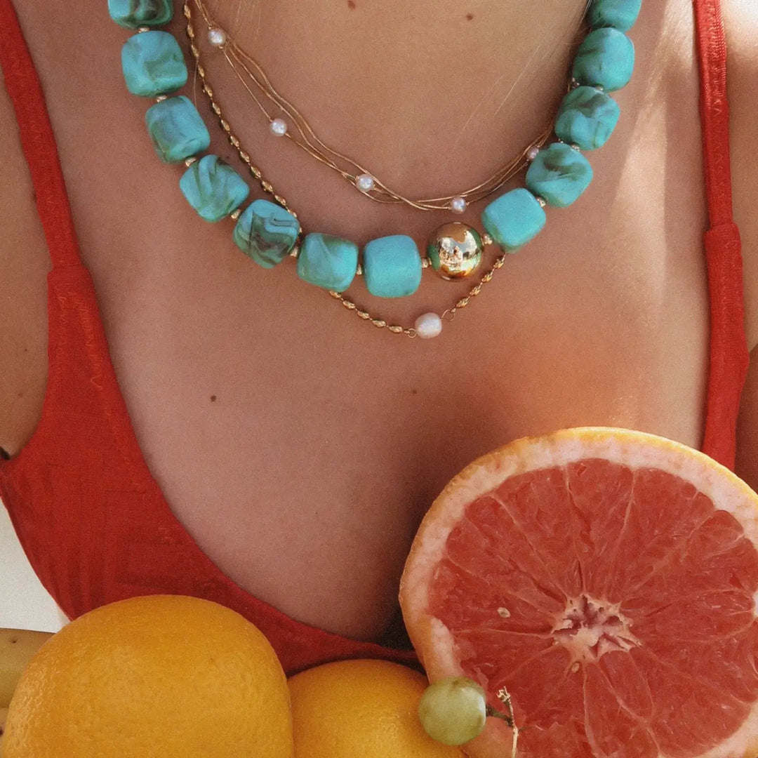 Brooke Beaded Necklace : Hypoallergenic and Water Resistant
