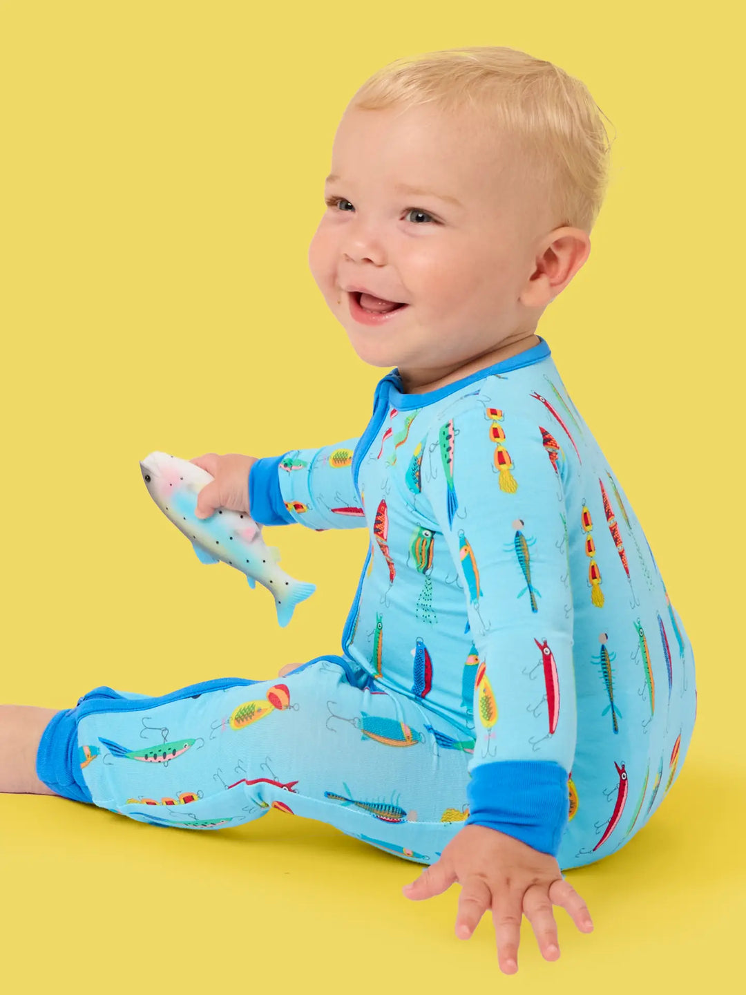 Gone Fishin Convertible One Piece Footie Pajama