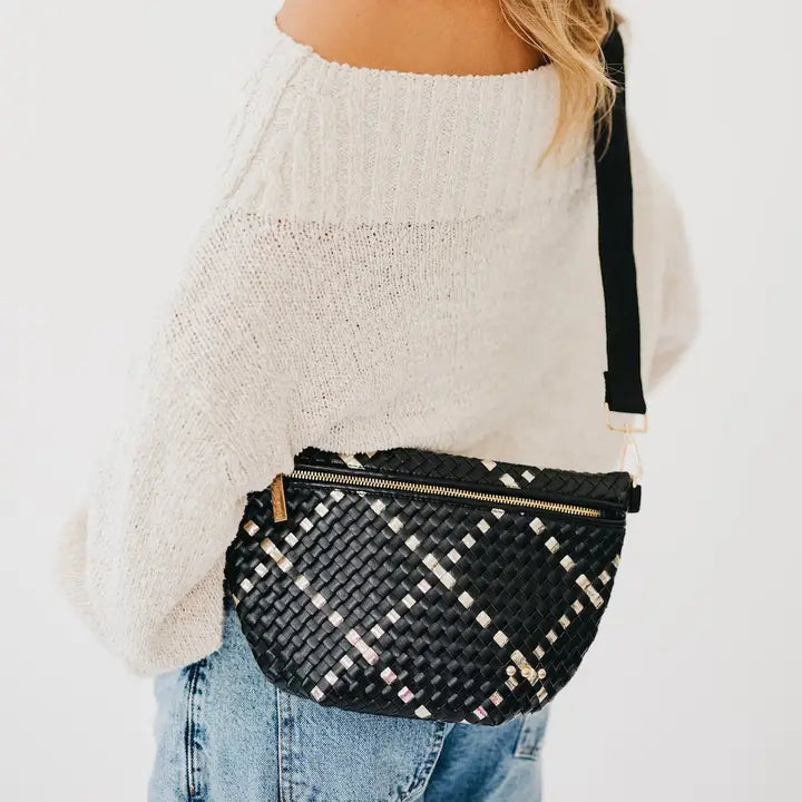 Gold Metallic Westlyn Woven Bum Bag