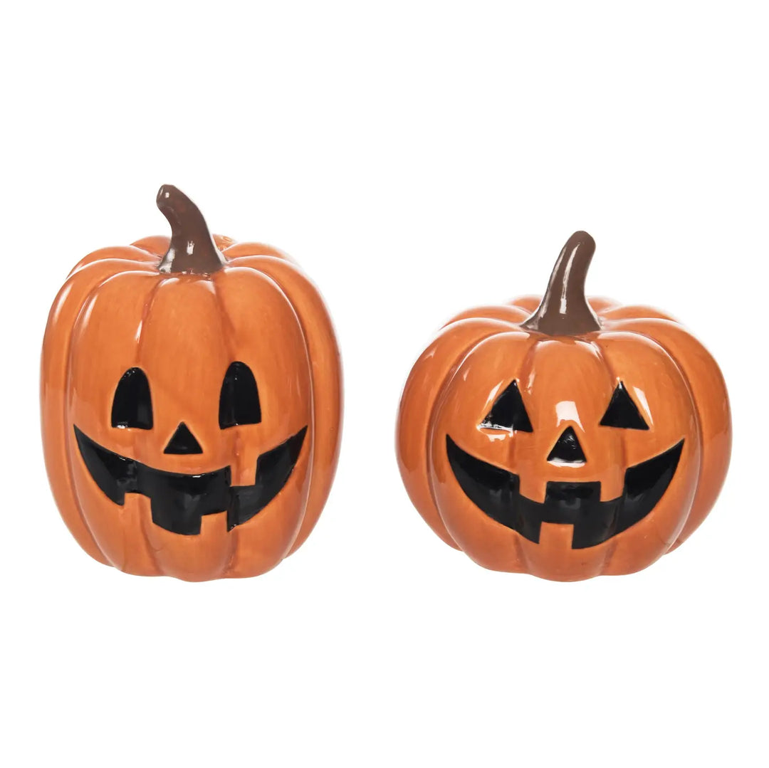 Halloween Jack-O'-Lantern Pumpkin Salt & Pepper Shaker Set