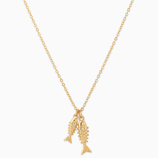 Double Sea Life Sardine Necklace