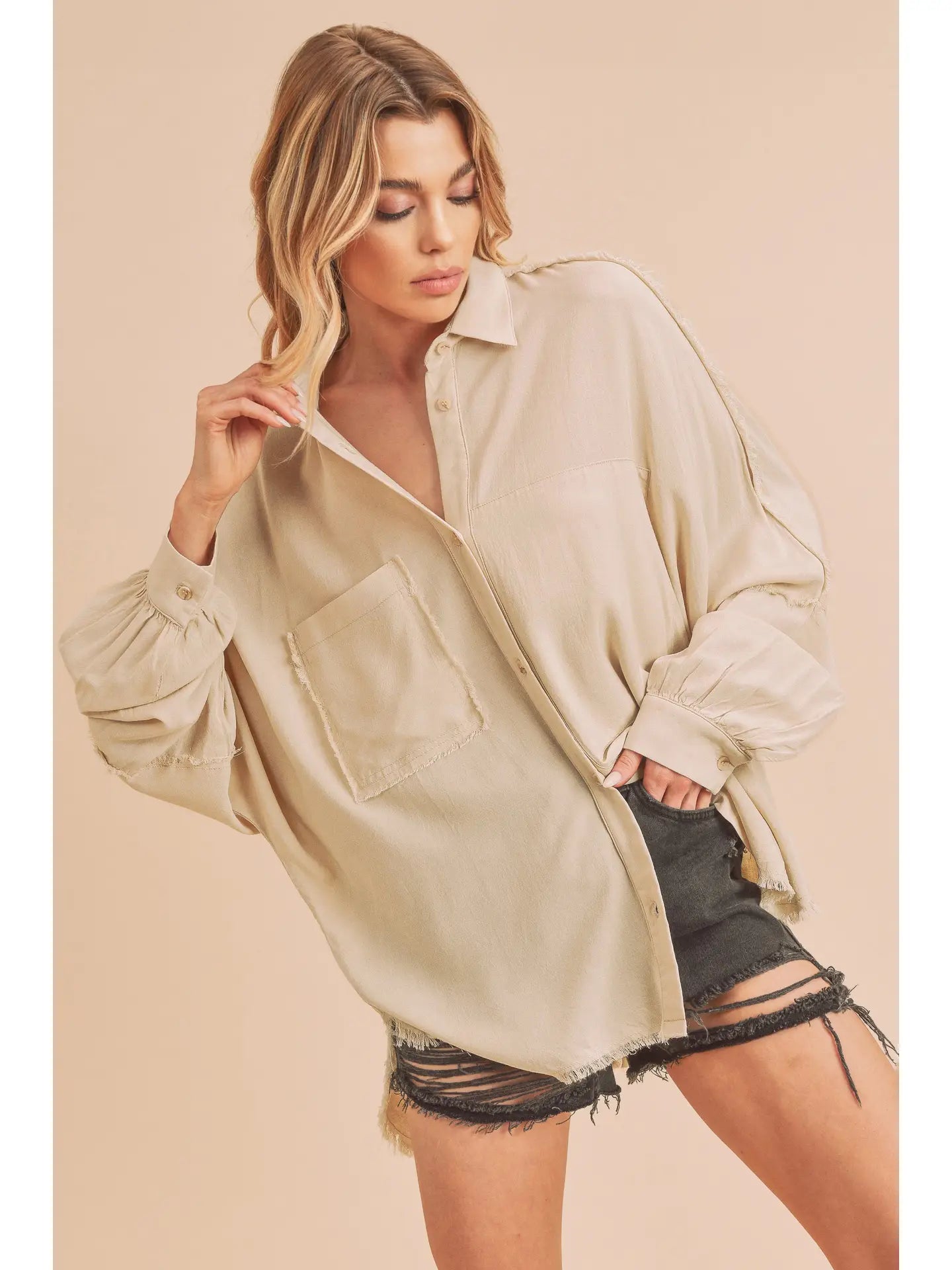 Delilah Top in Oat