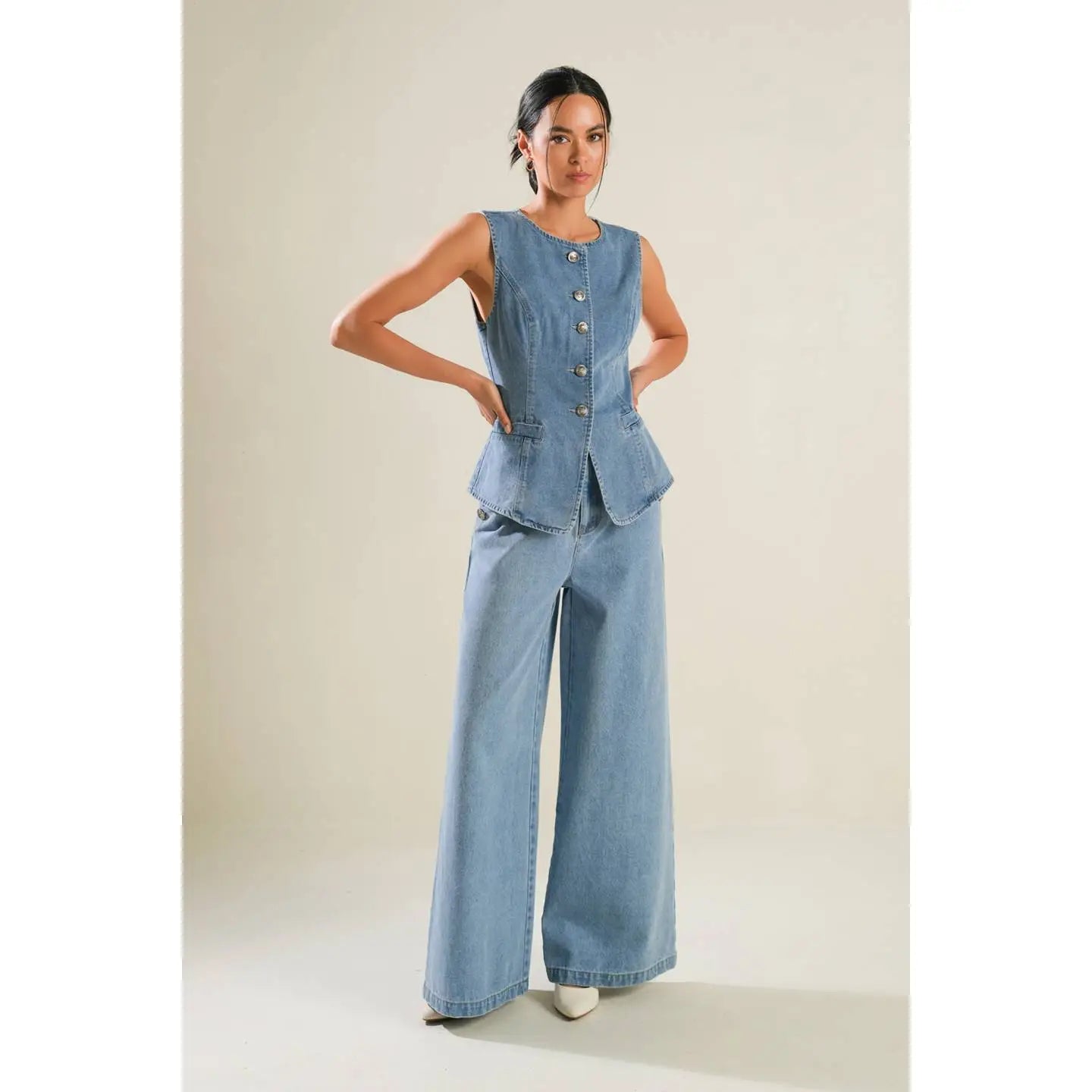 A Washed Denim Pant