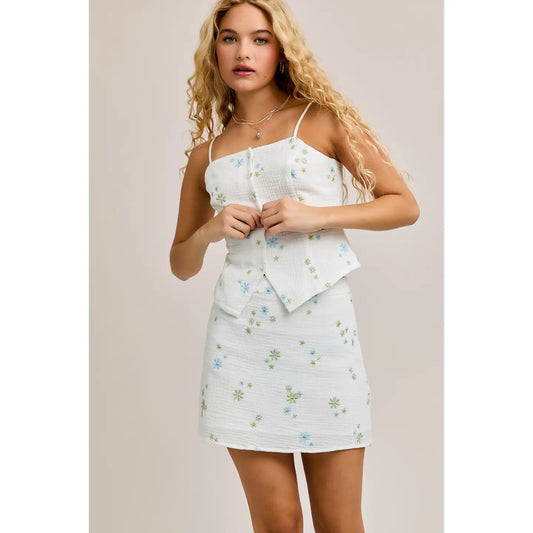 Eyelet Embroidered Top