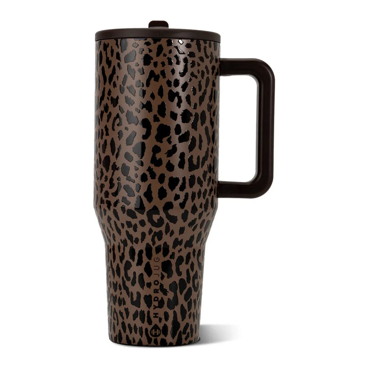 Brown Leopard HydroJug 32 oz Traveler Tumbler