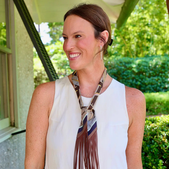 Cambridge Tassel Scarf Chocolate