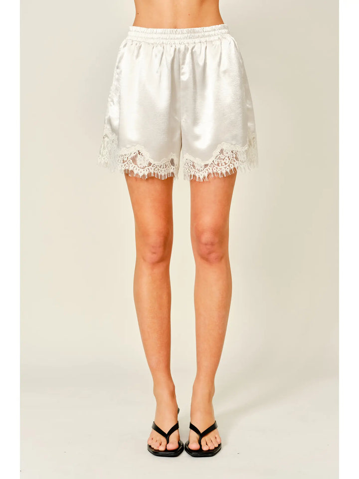 Satin Lace Shorts