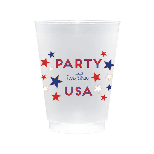 Americana Shatterproof Frost Flex Plastic Cups (Set of 10) | Memorial Day