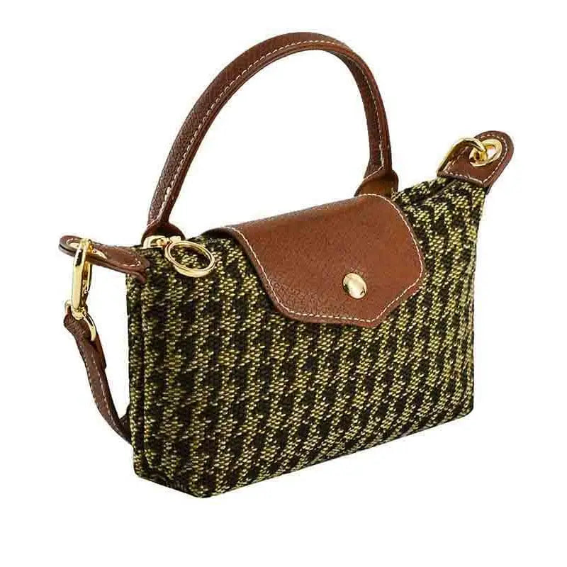 Houndstooth Mini Crossbody Bag