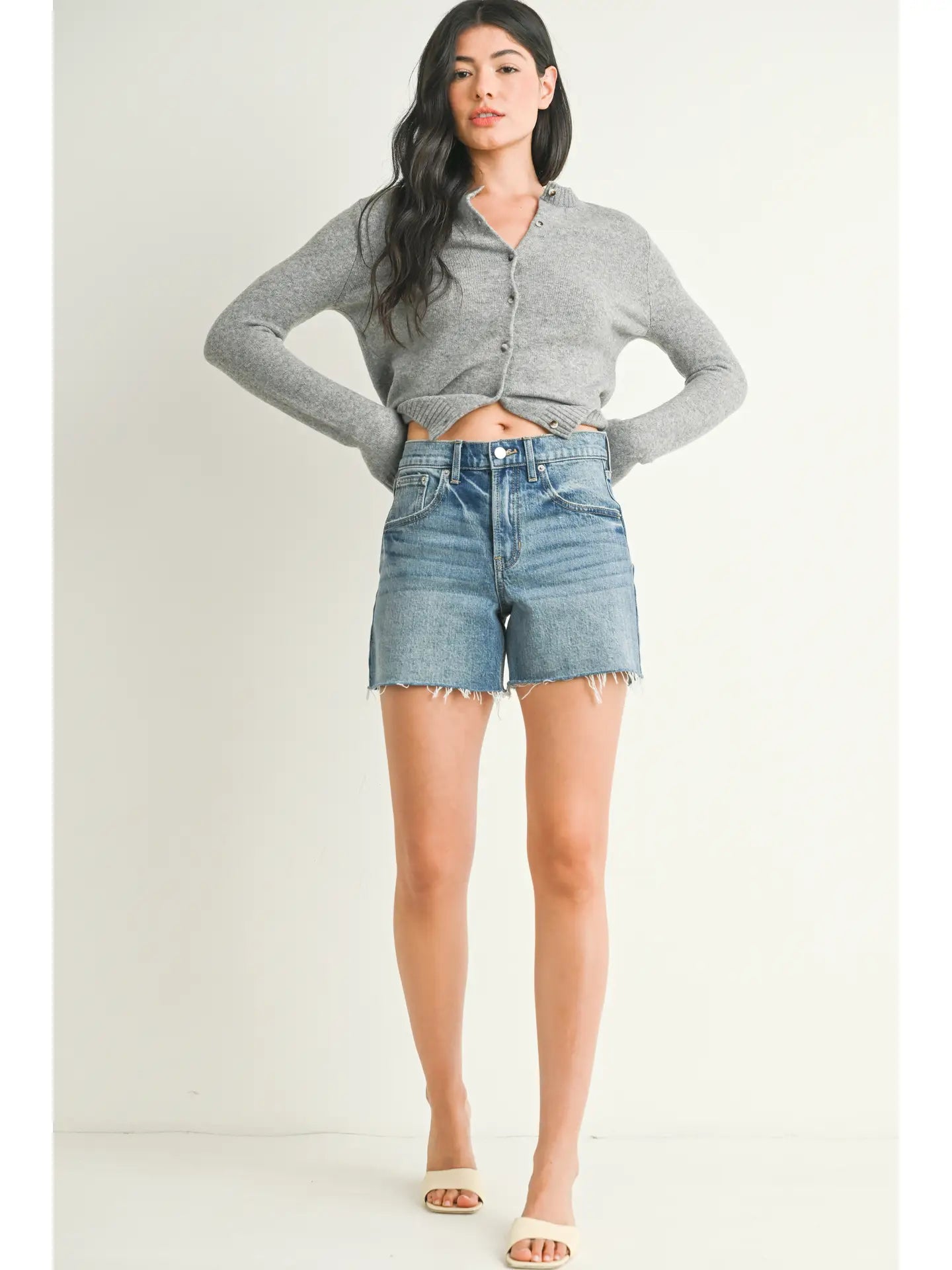 Medium Wash Denim Shorts