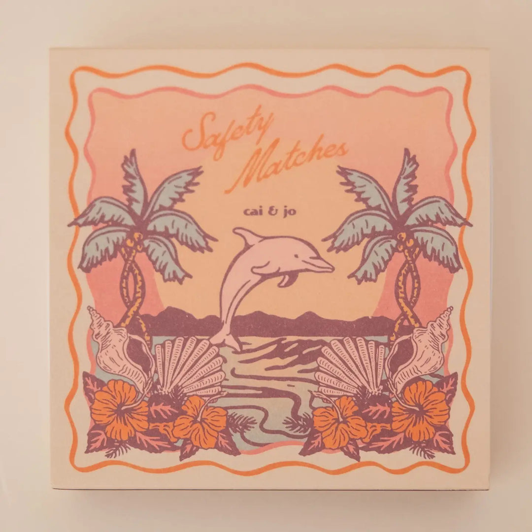 Tropical Vintage Dolphin Matchbox