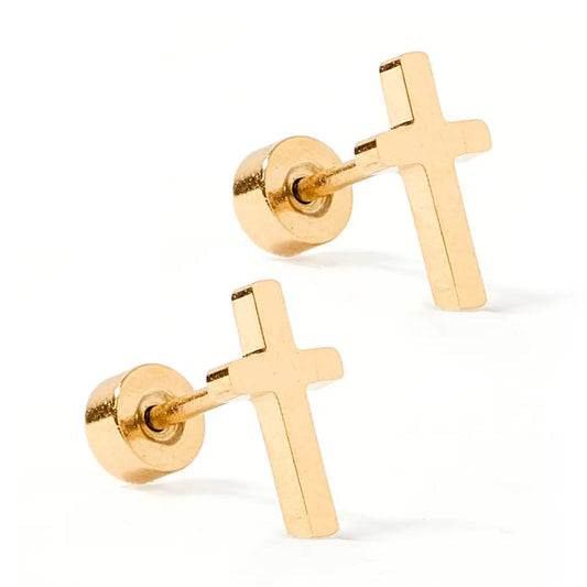 Screwback Stud Earrings - Catherine Cross