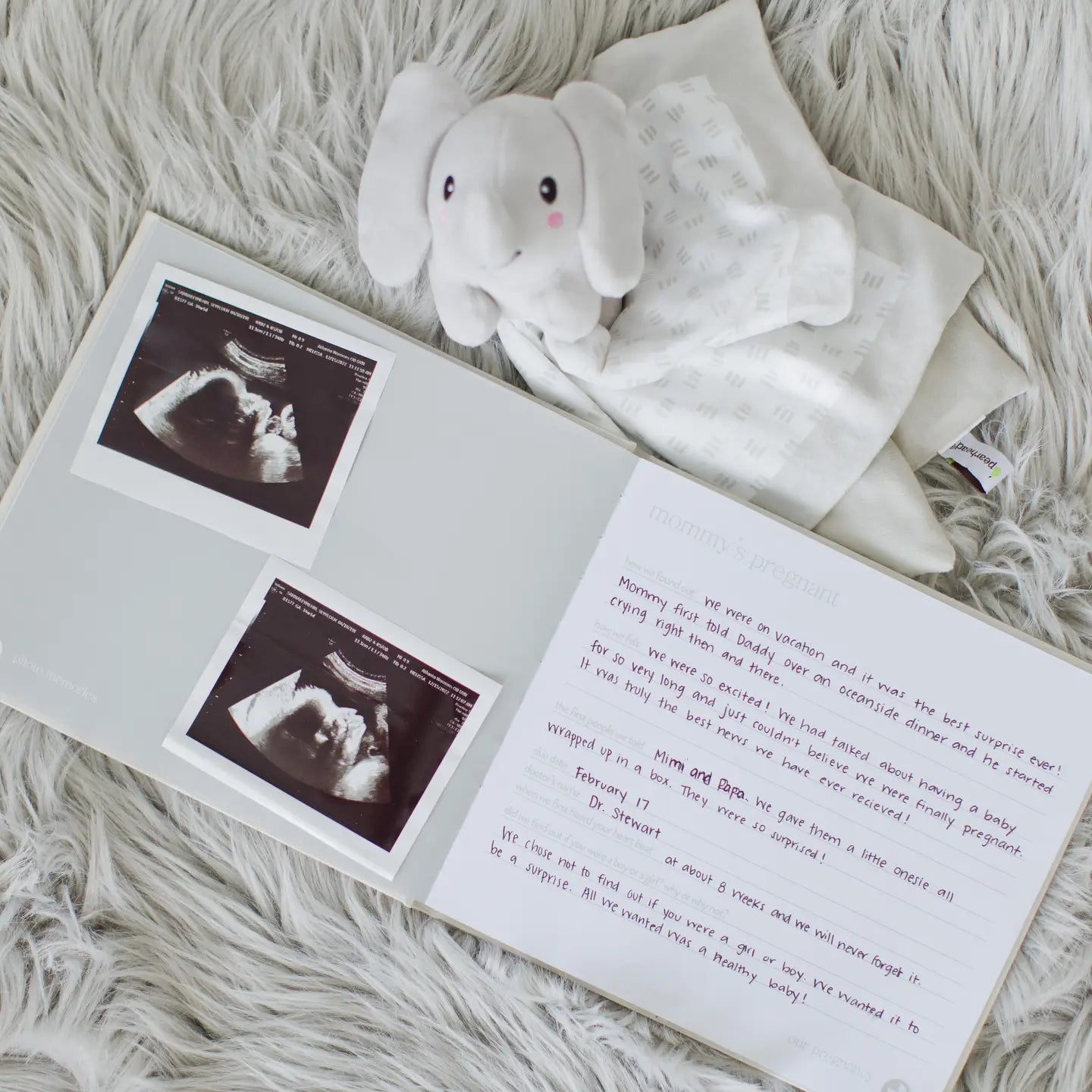 Linen Baby Memory Book, Ivory Linen