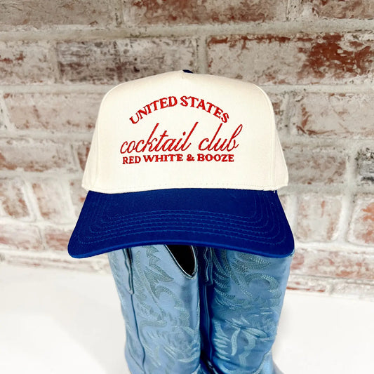 United States Cocktail Club Embroidered Trucker Hat