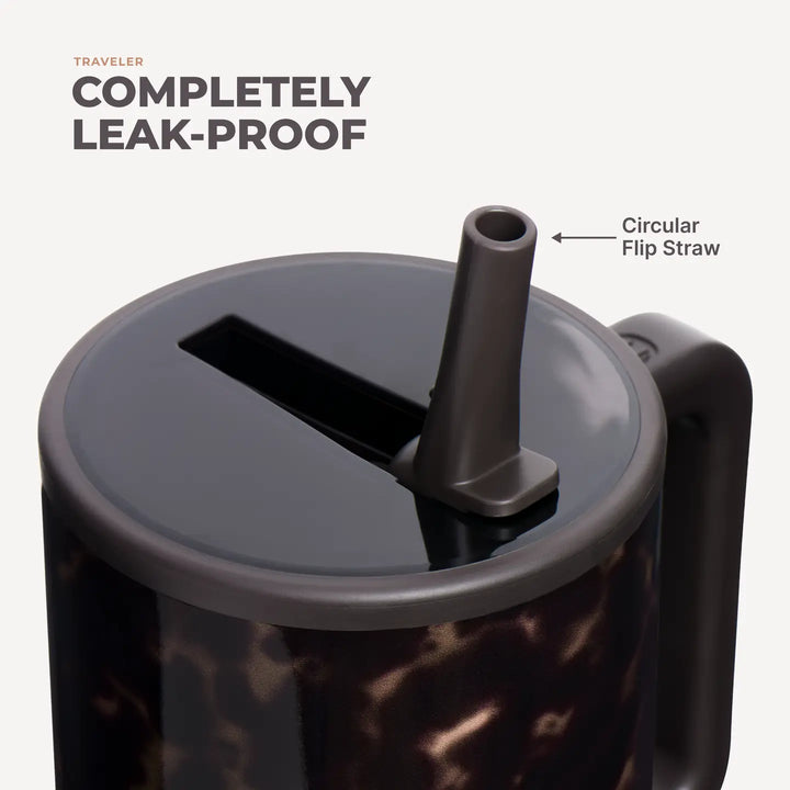 Mocha Tortoise HydroJug 32oz Traveler Tumbler