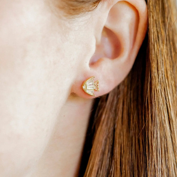 Screwback Stud Earrings - Cove Gold