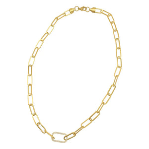 Oversized Link Necklace Gold