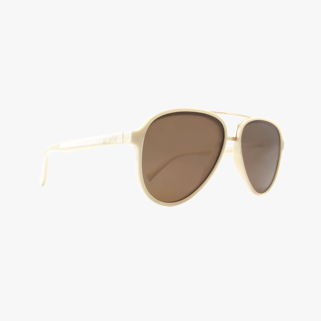 KNOX IVORY Polarized Fashion Aviator Sunglasses