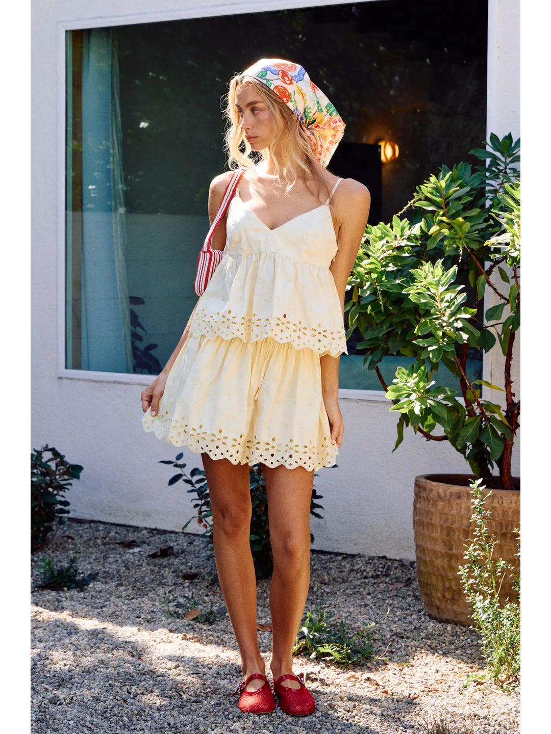 Eyelet Embroidered Skort