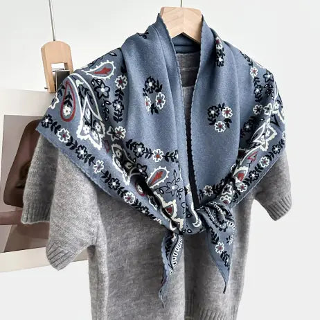 Blue Bandana Scarf / Shawl