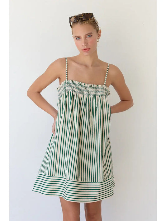Stripe Babydoll Dress