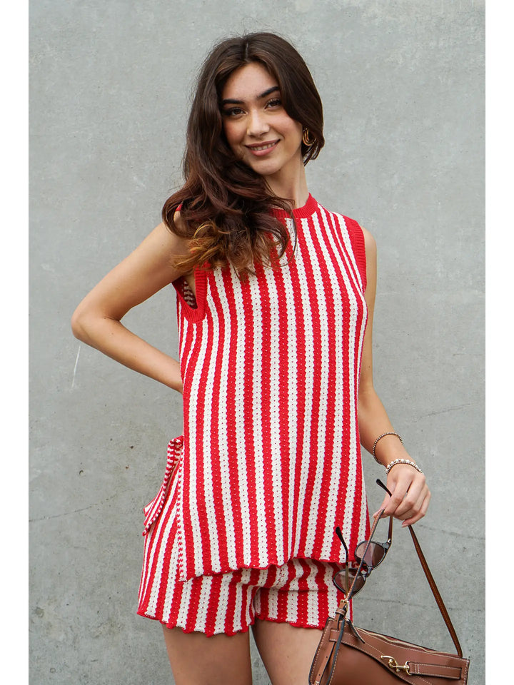 Coastal Stripe Knit Tank
