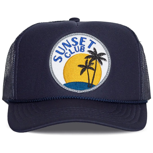 Sunset Club Trucker Hat in Navy