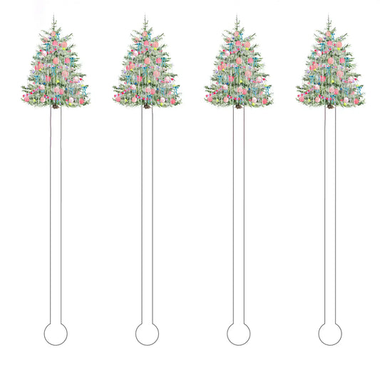 Tinsel Christmas Tree Stir Sticks