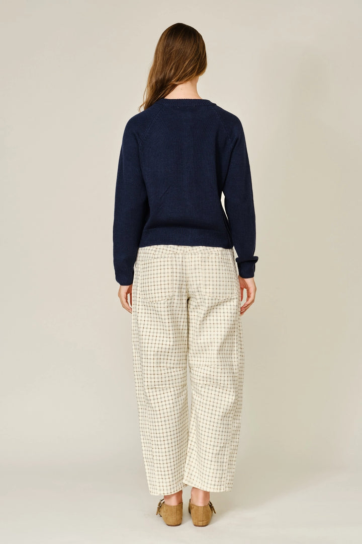 Oxford Plaid Barrel Pants