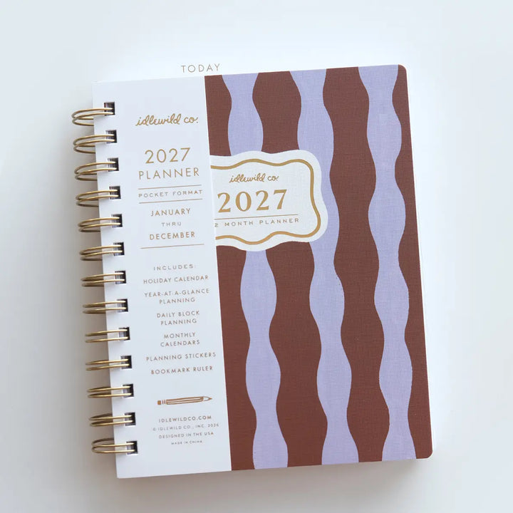 2027 Pocket Planner | Periwinkle Wave