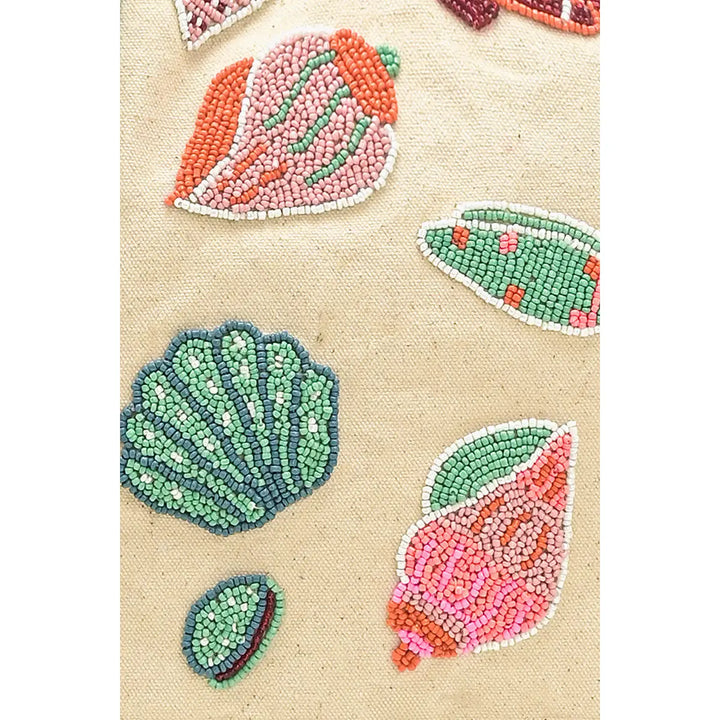Sea Shell Beaded Boat Tote