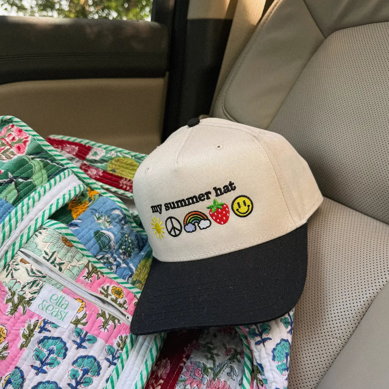 My Summer Icons Trucker Hat - Cream/Black
