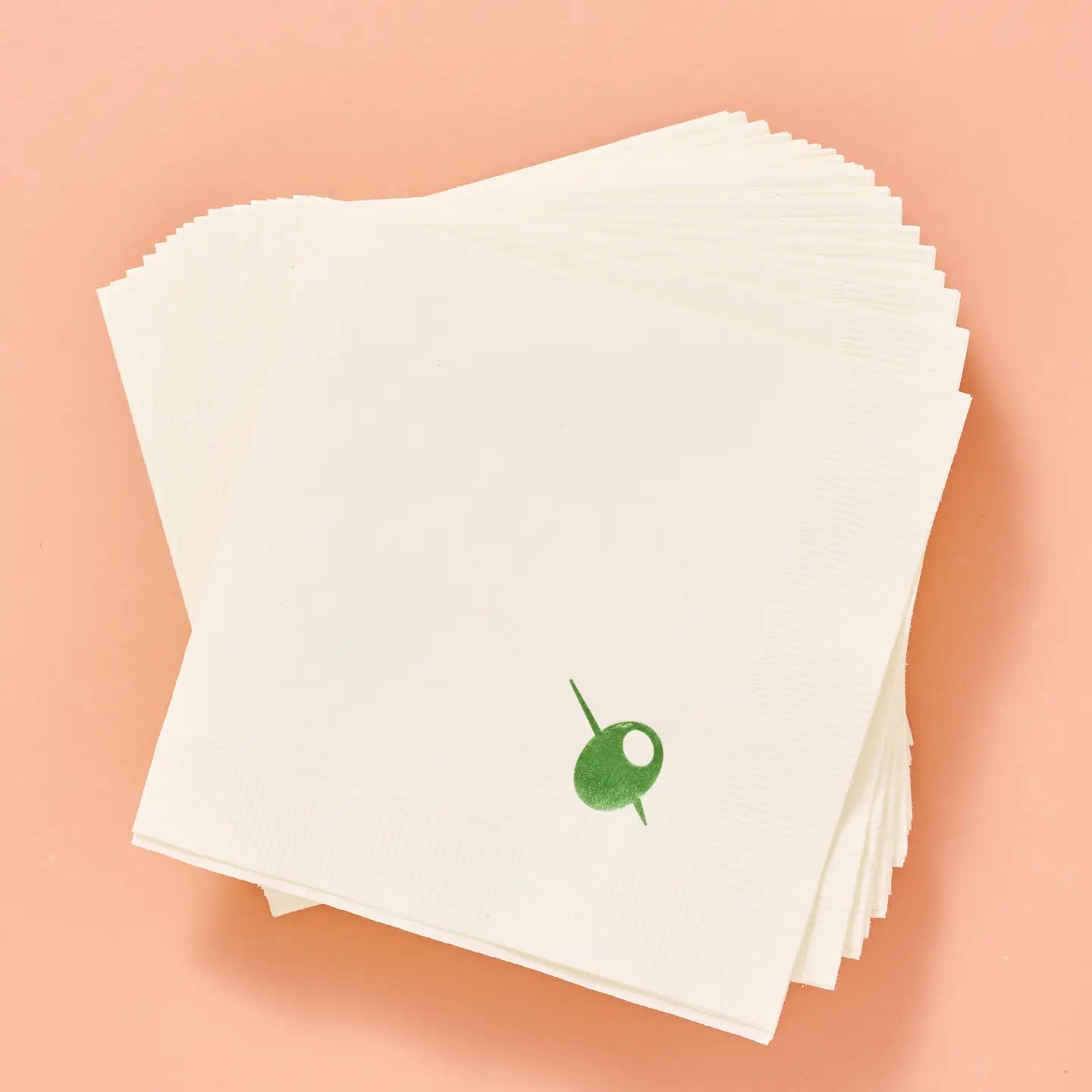 Olive Cocktail Napkins - Set of 20