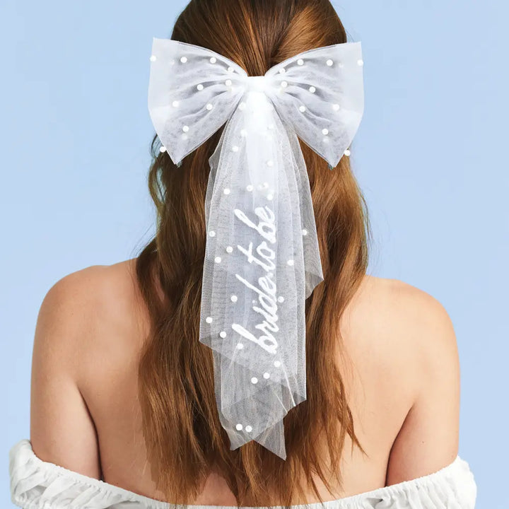 Bride To Be Pearl Hair Bow | Bachelorette, Bridal, Accessory