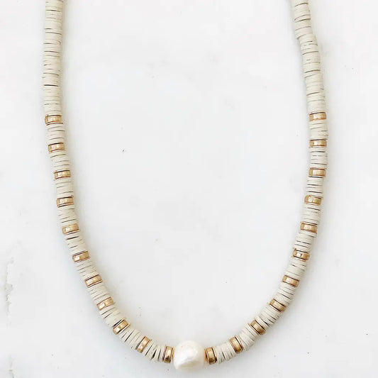 Rubber & Pearl Necklace
