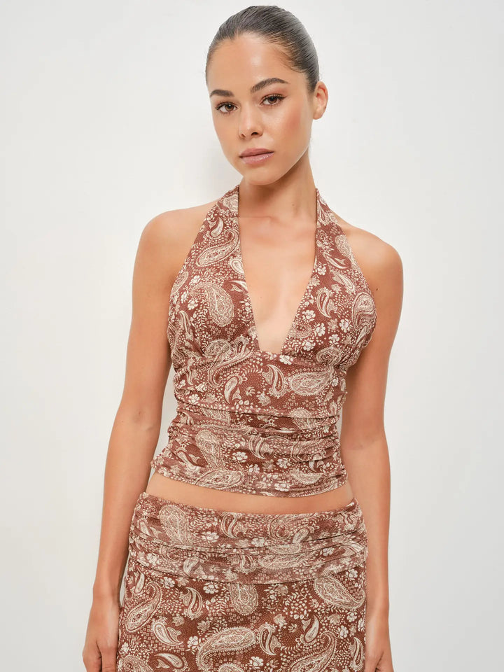 Yuna Paisley Halter Top