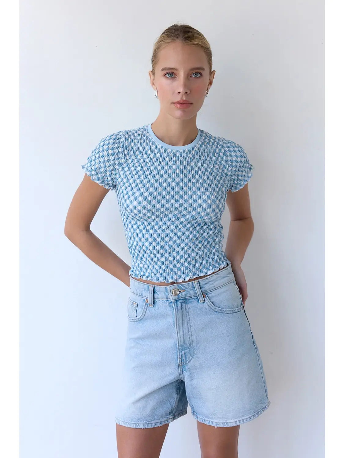 Span Gingham Tee
