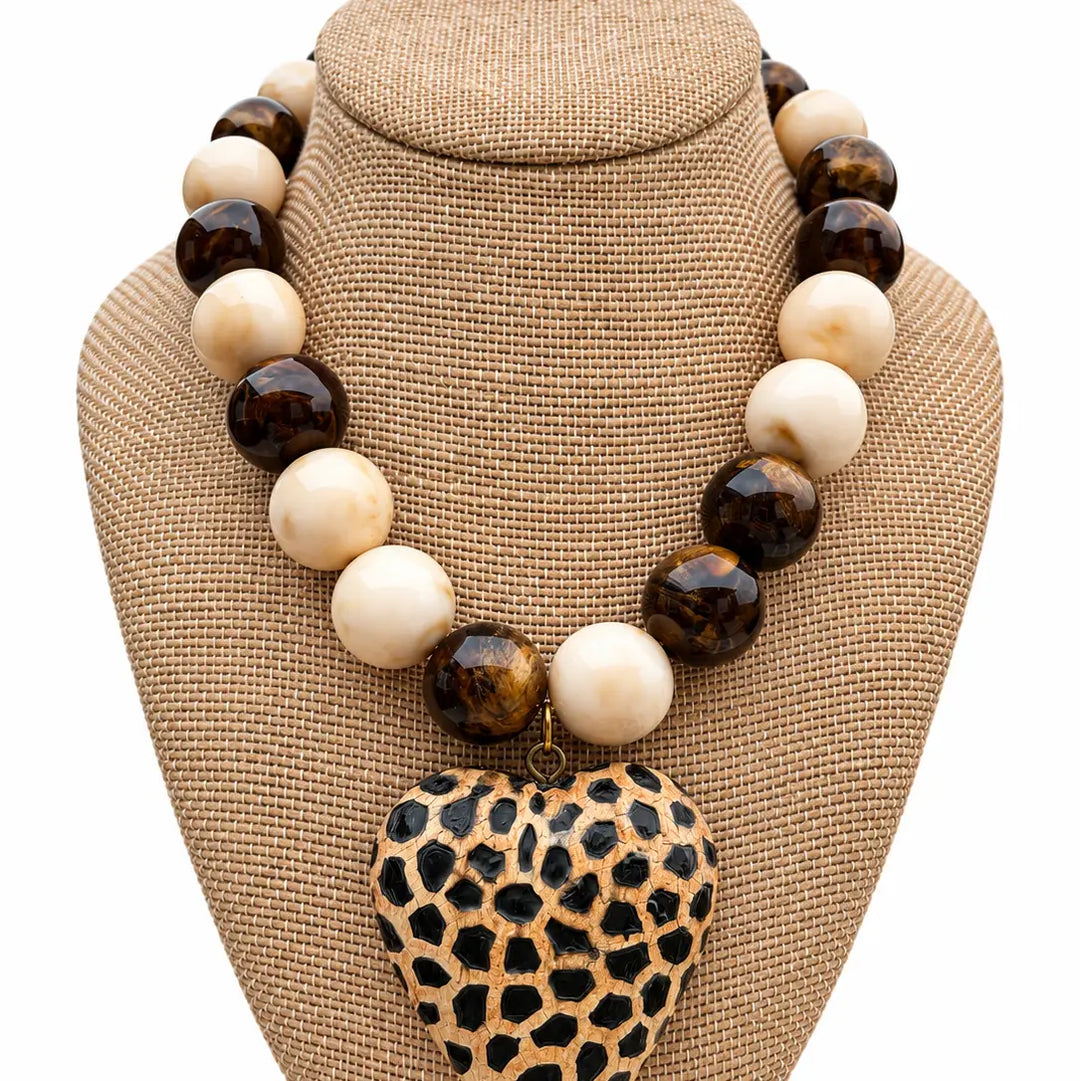 The Mocha Wild Heart Necklace
