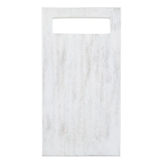 Textured Wood Board - White Stone
