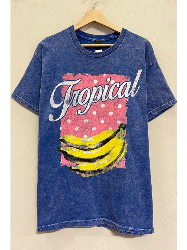 Tropical Polkadot Mineral Blue T-Shirt