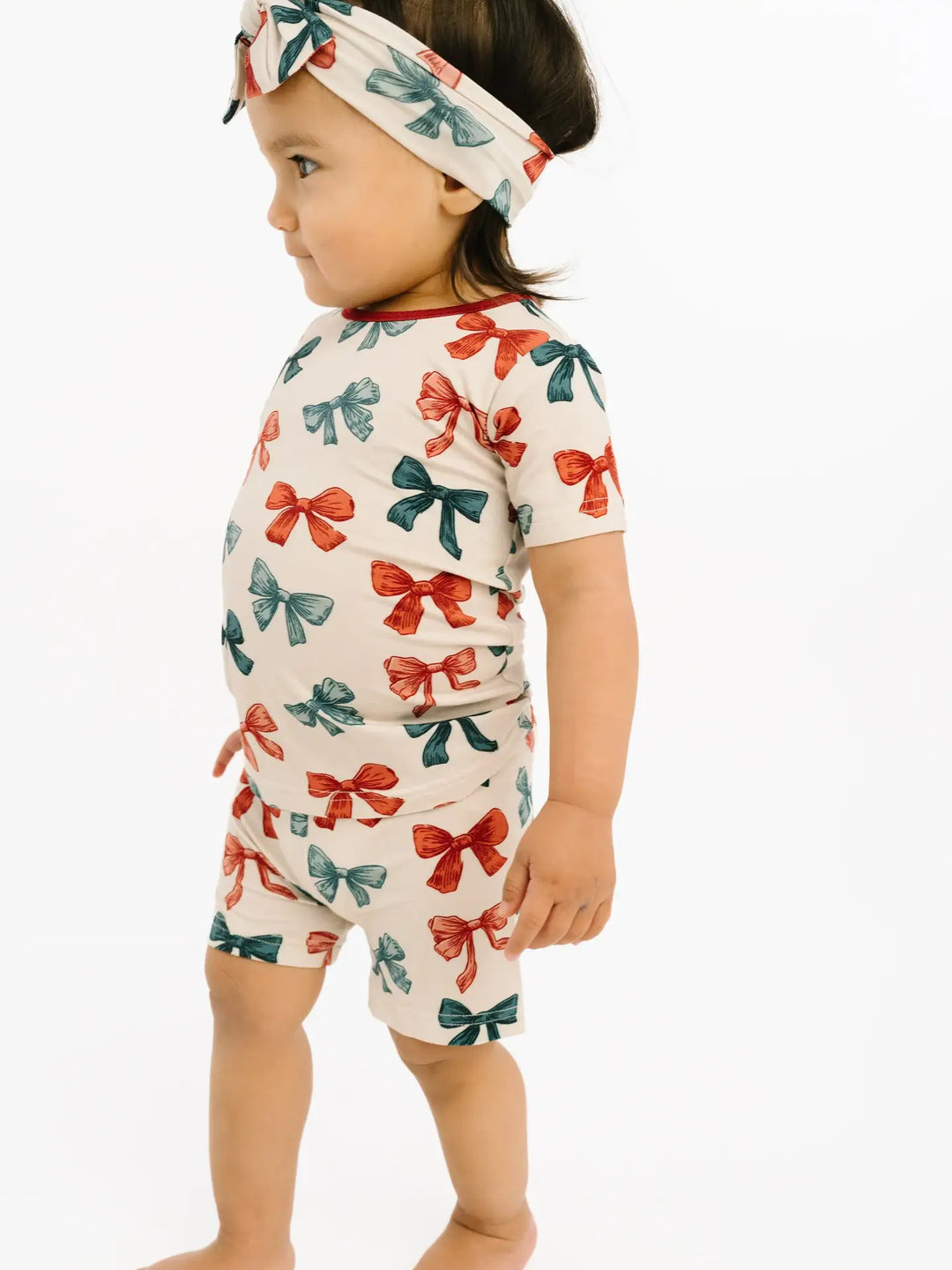 Patriotic Bows Bamboo Shorts Set