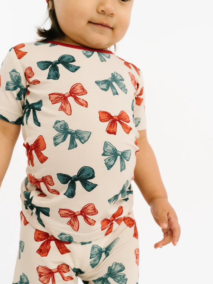 Patriotic Bows Bamboo Shorts Set