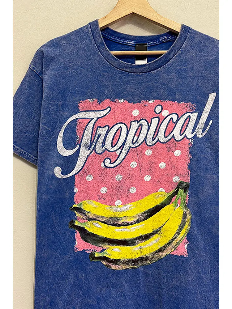 Tropical Polkadot Mineral Blue T-Shirt