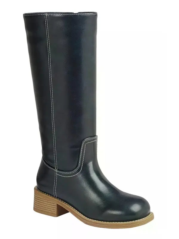 Navy Banana Boots
