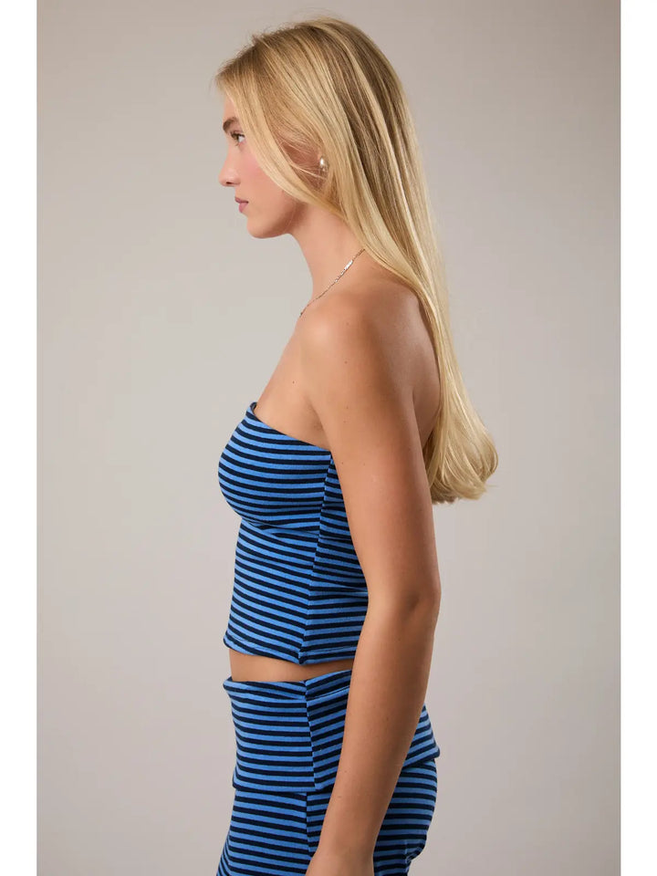Stripe Tube Top with Double Lined